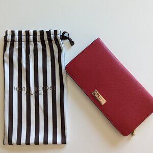 Henri Bendel Red Leather Travel Wallet